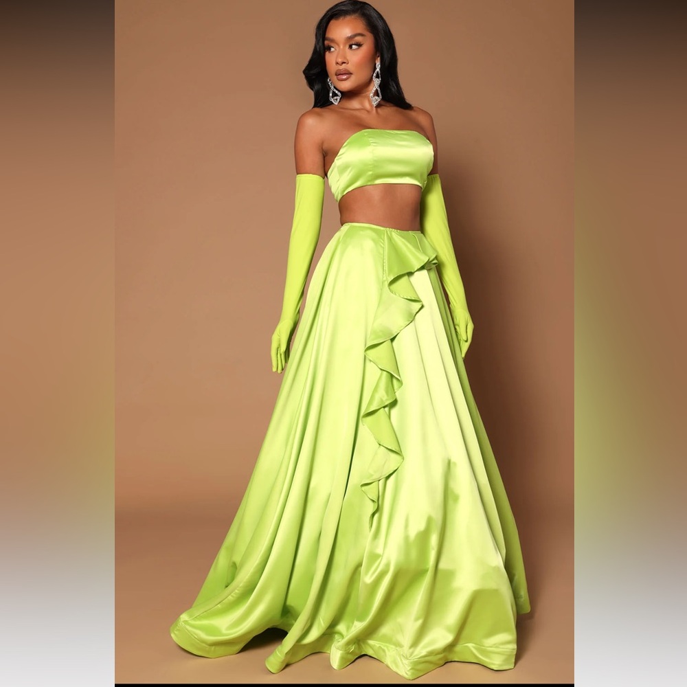Agnes Maxi Skirt Set green